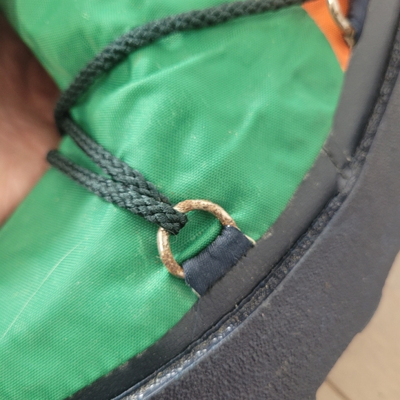 Vintage 80's green and orange Maple Leaf platform winter space boots Size 9 - Picture 8 of 13